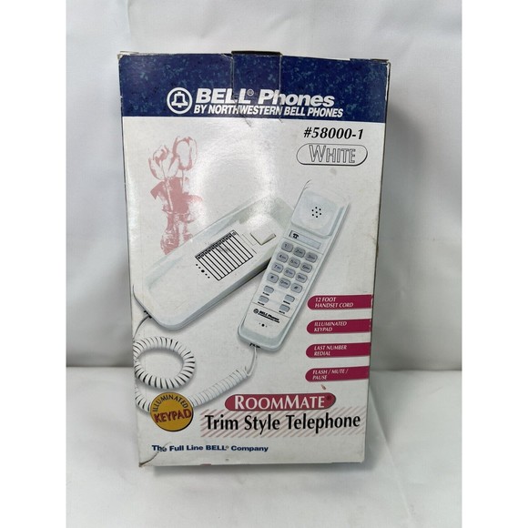 New VTG Northwestern Bell Roomate Trim Style Phone WHITE ILLUMINATED Keypad 1995 - Picture 1 of 6